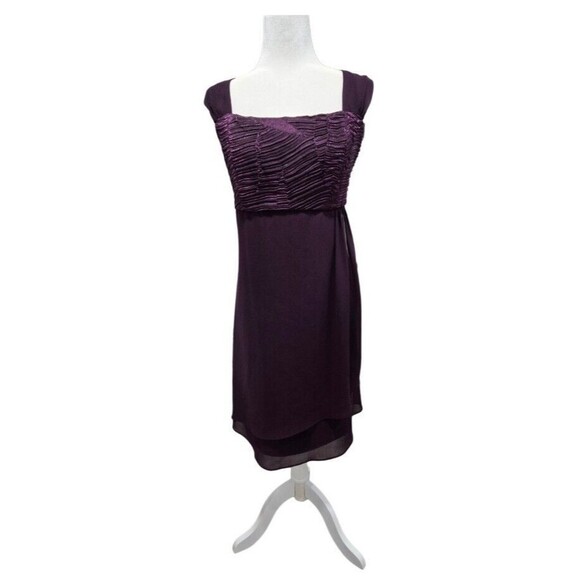 R&M Richards 2 Piece Dress Size 18 Purple Cocktail/Mother of Bride Bolero Jacket - Picture 2 of 13